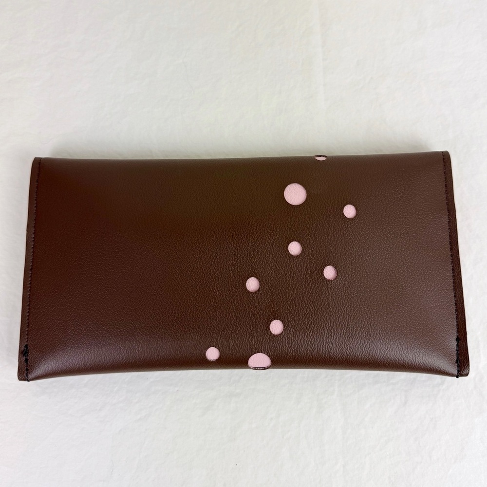 Holly Aiken Blast (Dots) Brown & Pink Clutch - Picture 4 of 11